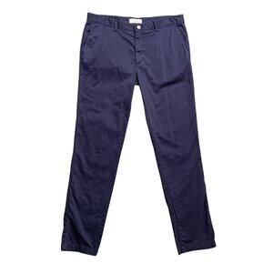 Spoke Pants Mens 34 Navy London Heroes Build A Flat Front Stretch Casual Chino